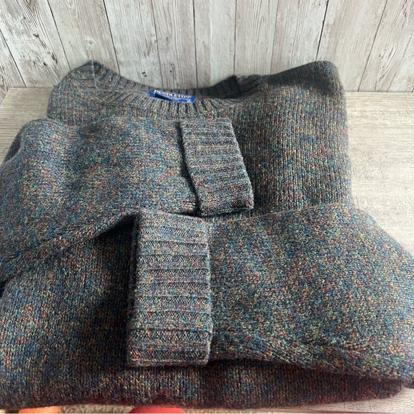 Pendleton Men's Green Wool Multicolor Crewneck Sweater Large - Picture 4 of 4